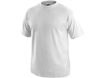 Bavlnené tričko CXS DANIEL, krátký rukáv, biele (Veľkosť 5XL)
