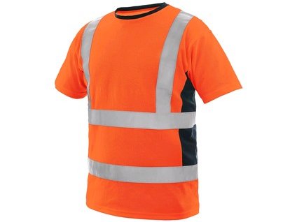 Pracovné výstražné tričko EXETER, pánske, oranžové (Veľkosť 3XL)