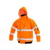 Reflexná pánska bunda LEEDS, zimná, oranžová (Veľkosť 3XL)
