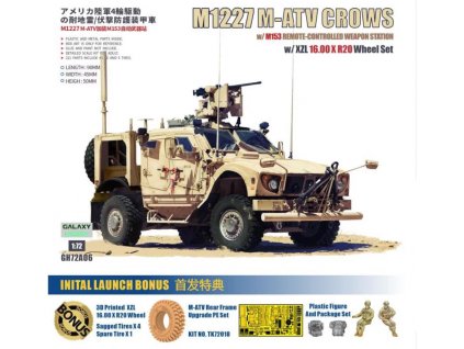 GH72A06 M1227 M ATV CROWS w M153 Remote Weapon Station w XZL 16.00 X R20 Wheel set