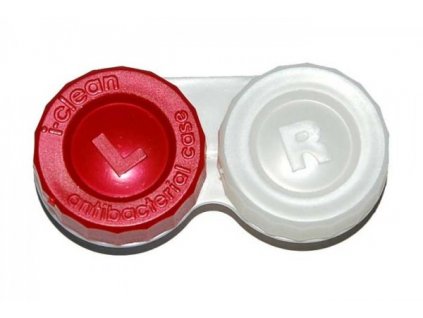 Antibakteriális kontaktlencse tároló tok - Piros