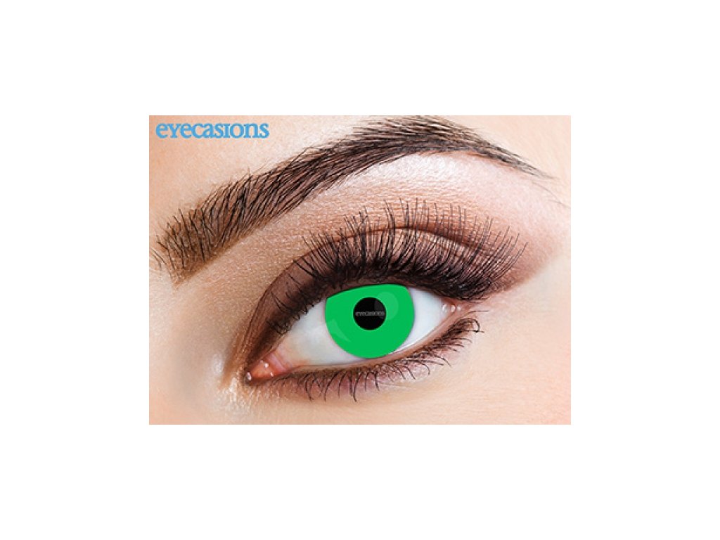 Eyecasions - UV Green | mesačné + 60ml roztok + púzdro zadarmo