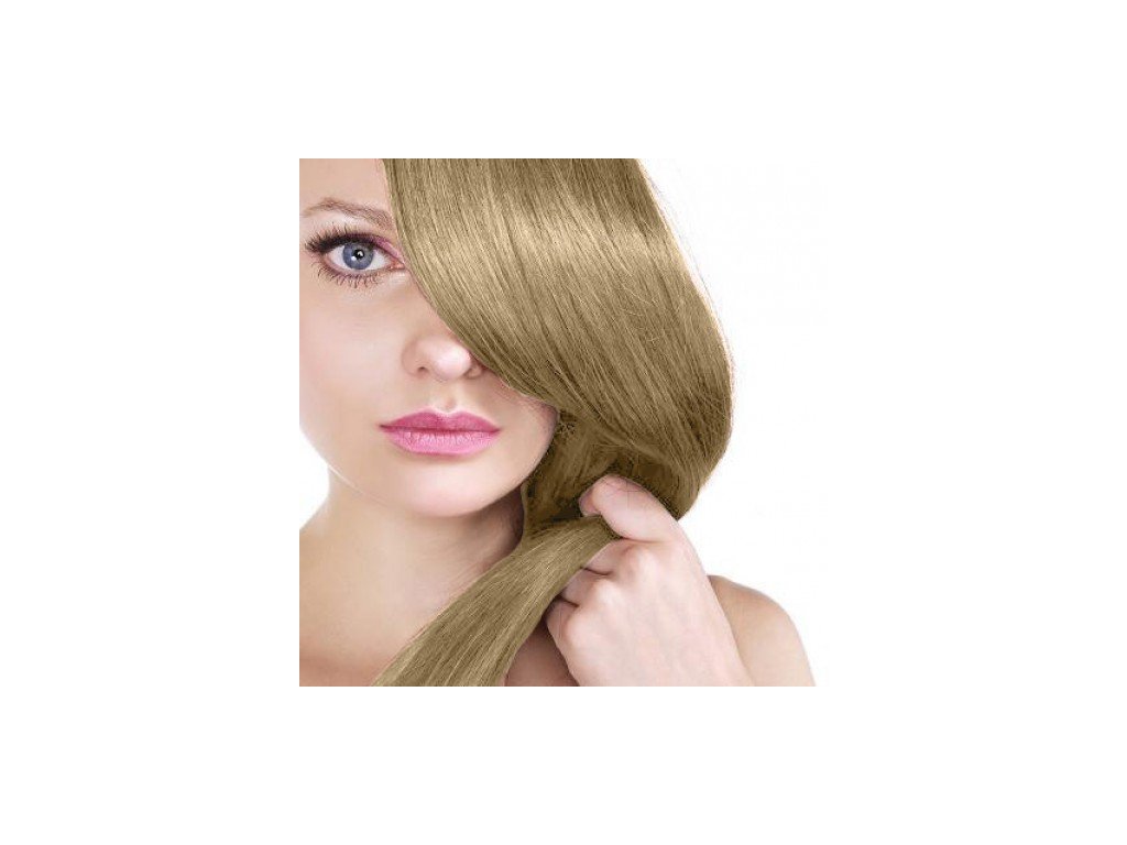 Clip in vlasy - melír tmavá blond/platínová blond - 60 cm