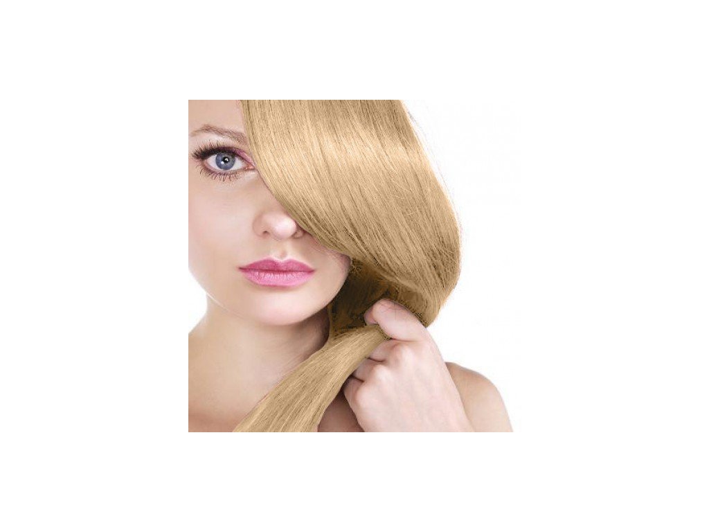 Clip-in vlasy - platinová blond - 35 cm