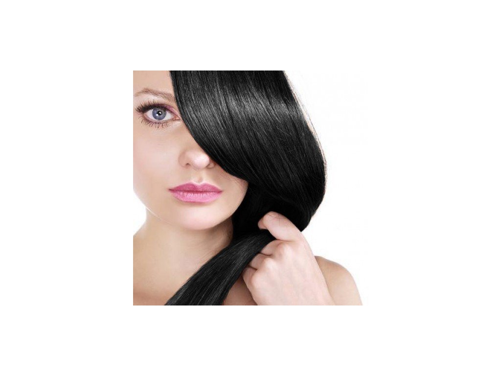 Clip-in vlasy - prirodzená čierna - 50 cm