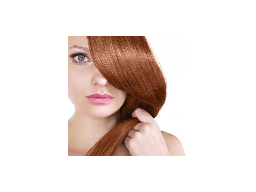 Clip-in vlasy - svetlá medená - 45 cm
