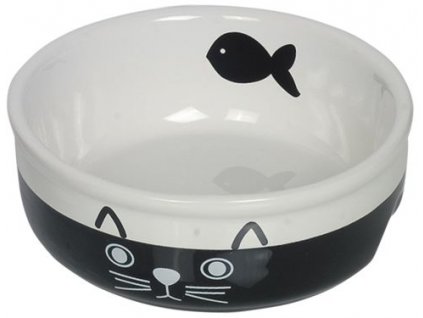 Nobby keramická miska pro kočky černobílá 13,5 cm