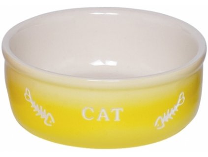 Nobby GRADIENT keramická miska pro kočky žlutá 13,5x4,5cm/0,25l