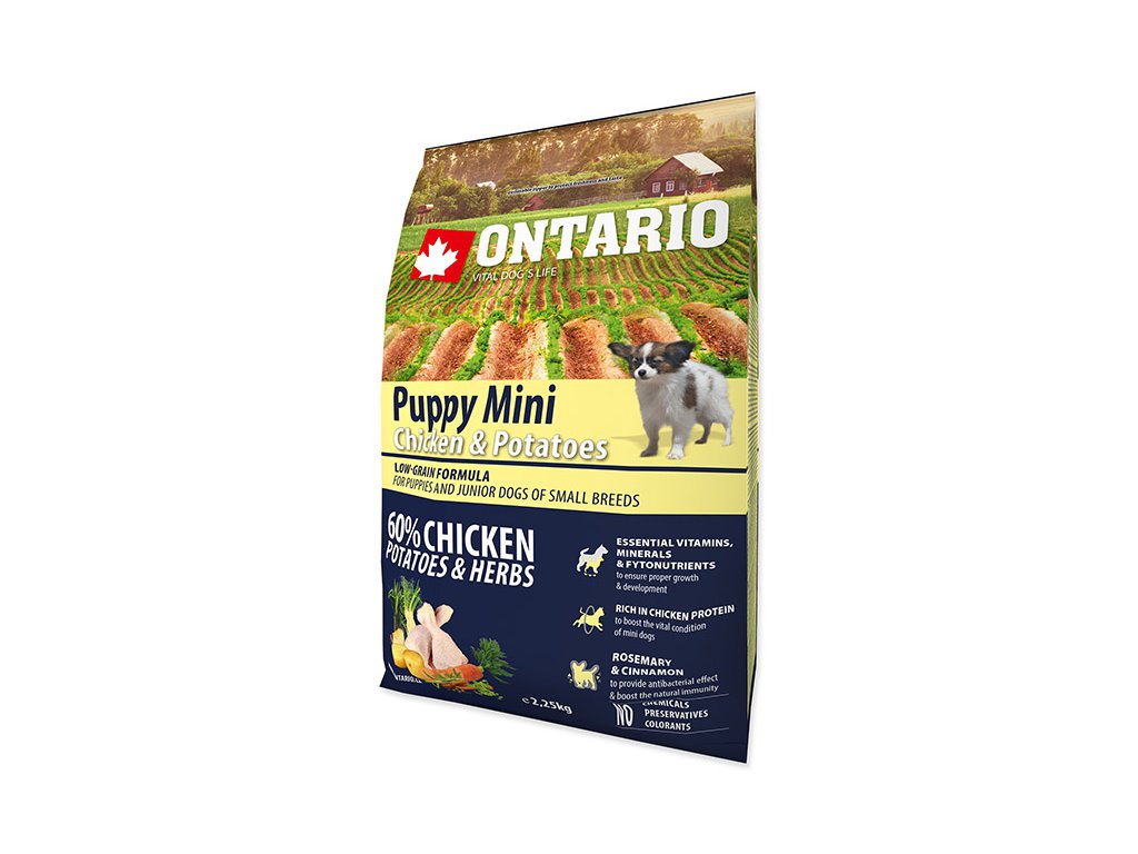 ONTARIO Puppy Mini Chicken & Herbs 2,25kg