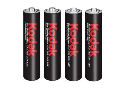 Zinkchloridové baterie KODAK - R03 (AAA) fólie 4ks