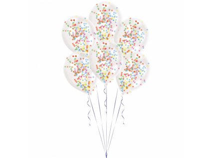 29772 latexove balony s konfetami mix 6 ks