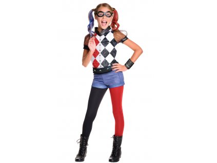 Detský kostým - Harley Quinn DC Comics DELUXE (Velikost - děti L)