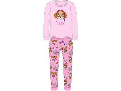 Dievčenské teplé pyžamo - Paw Patrol Sky, ružové (Velikost - děti 104/110)