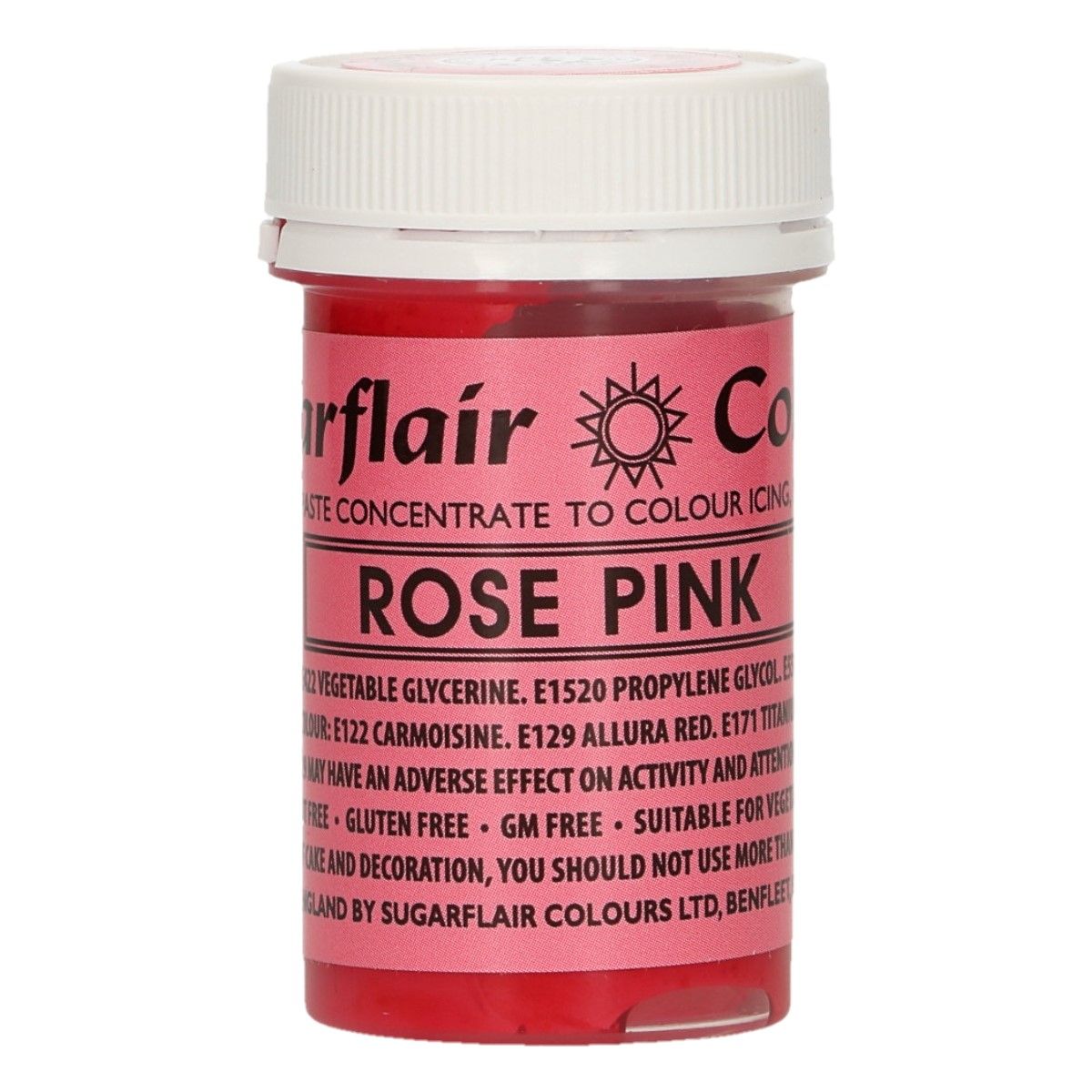Sugarflair Colours Gelová barva Rose Pink - Růžová 25 g