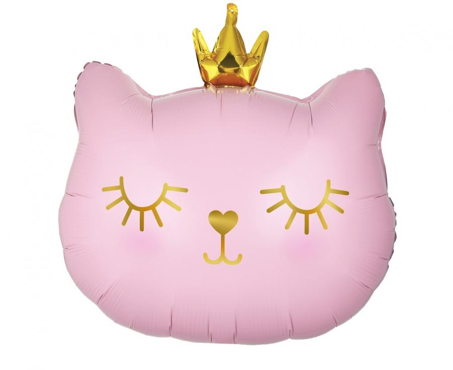 Godan Fóliový balón - Růžová kočička 42 x 39,5 cm