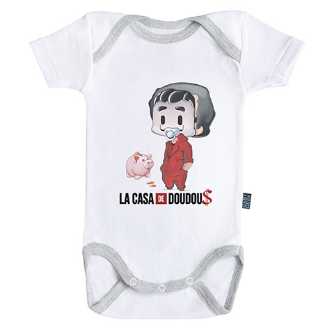 Baby-Geek Detské body - La casa de Papel Veľkosť najmenší: 3 - 6 mesiacov