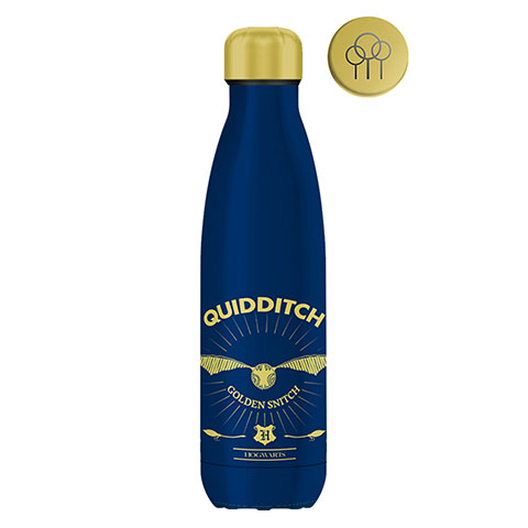 Cinereplicas Kovová fľaša na nápoj Harry Potter - Metlobal modrozlatá