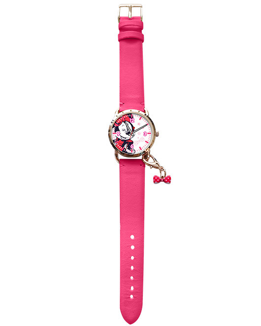 Euroswan Detské náramkové hodinky analog - Minnie Mouse ružové