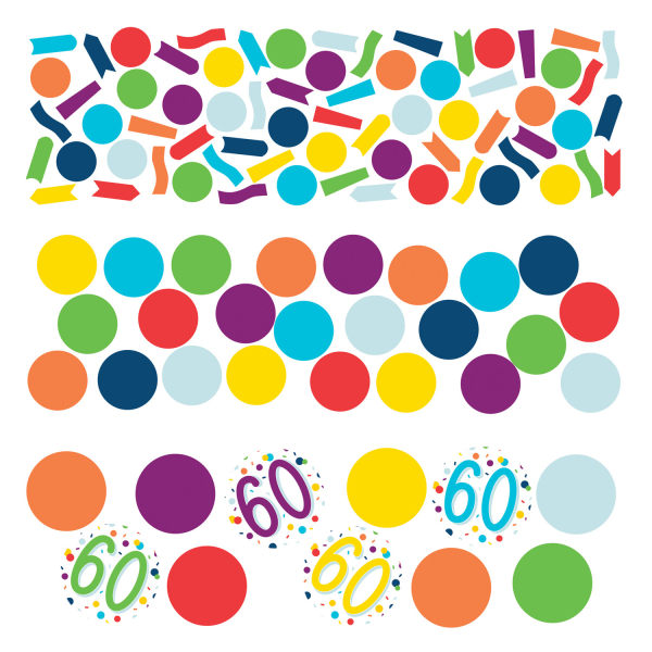 Amscan Farebné narodeninové konfety - 60
