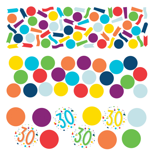 Amscan Farebné narodeninové konfety - 30
