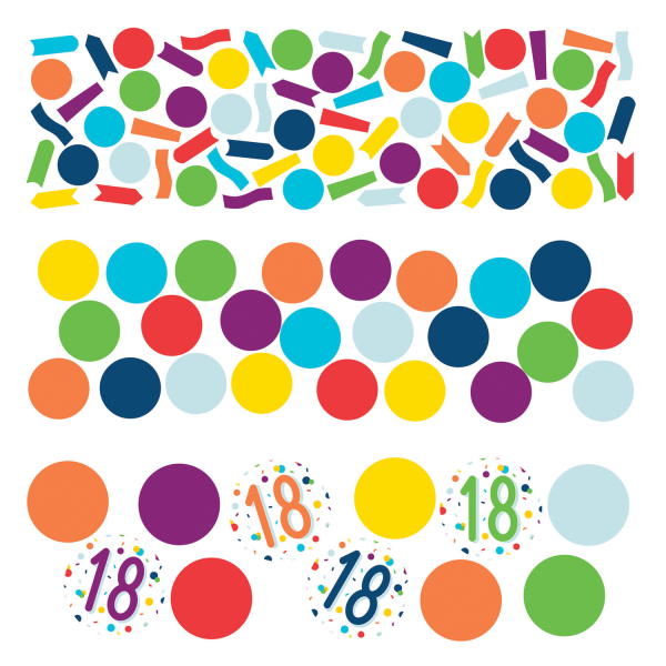 Amscan Farebné narodeninové konfety - 18