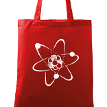 Ručně malovaná plátěná taška - Atom