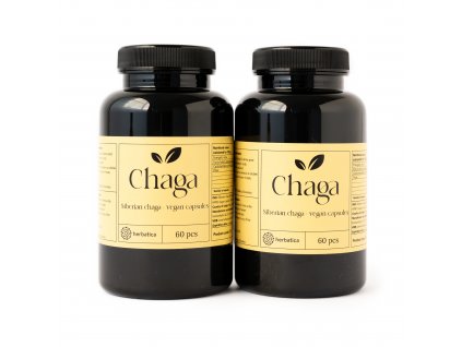 2x chaga vegán kapszula herbatica készlet a havi kúrához