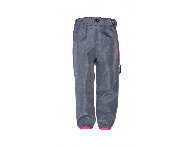 Dětské tenké softshellové kalhoty Hippokids Reflection Pink, jarní softshell, jarní softshellové kalhoty