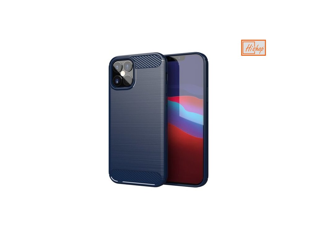 pol pm Carbon Case elastyczne etui pokrowiec iPhone 12 Pro Max niebieski 62409 1