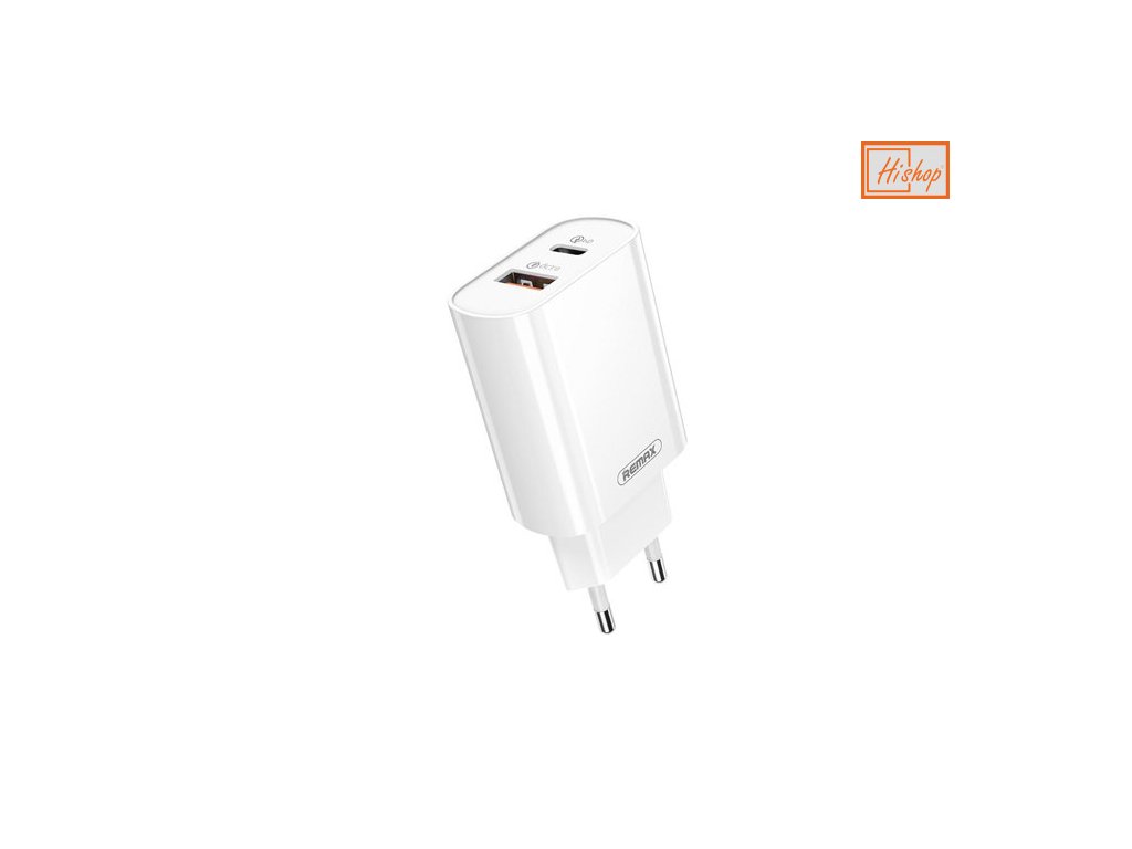 eng pm Remax Fast Charger Adapter EU Wall Charger USB USB Type C Quick Charge QC 3 0 18W white RP U37 white 56871 1