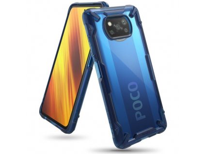 eng pm Ringke Fusion X durable PC Case with TPU Bumper for Xiaomi Poco X3 NFC blue FXXI0028 65573 1