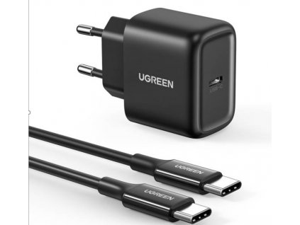 eng pl Wall charger UGREEN CD250 25W USB C black USB C to USB C cable 2m black 22510 1