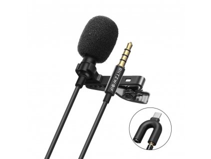 pol pl Mikrofon krawatowy Blitzwolf BW CM1 z klipsem AUX USB C 1 5m 23547 1