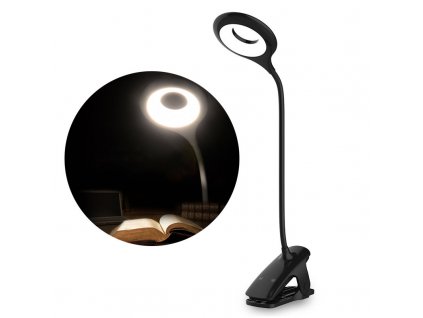 eng pl Wireless LED reading lamp with clip black micro USB cable 79985 14