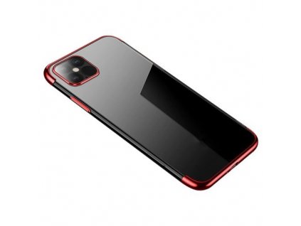 eng pm Clear Color Case Gel TPU Electroplating frame Cover for iPhone 12 mini red 62539 1