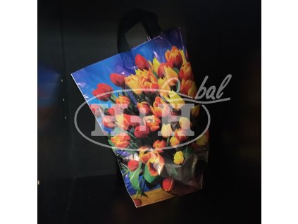 Taška PE s uchy foto - tulipány 44x50+5cm