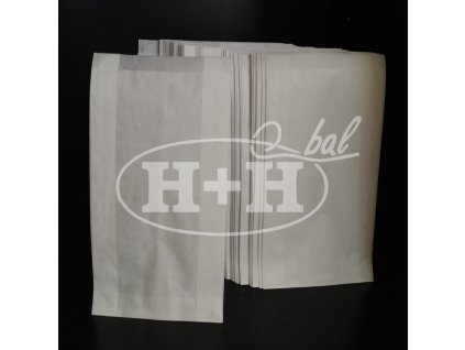 Papírový sáček s bočním skladem bílý 0,5 kg (10+5x22cm), 100 ks