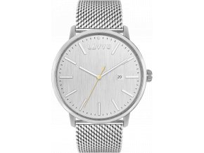 LAVVU Stříbrné pánské hodinky COPENHAGEN MESH