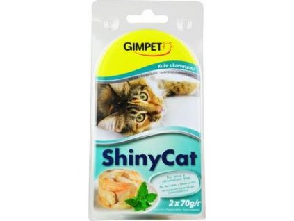 Gimpet kočka konz. ShinyCat  kuře/krevety 2x70 g