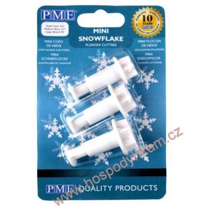 Pístový vypichovač PME sněhové vločky mini 3ks