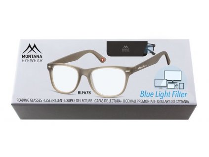 MONTANA EYEWEAR Brýle na počítač BLF BOX 67B GREY +1,50