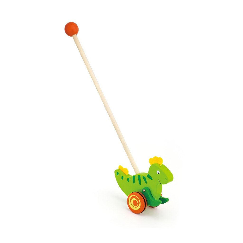 Drevená jazdiaca hračka Viga dinosaurus