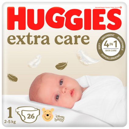 HUGGIES® Extra care Plienky jednorazové 1 (2-5 kg) 26 ks