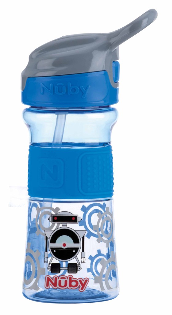 NUBY Fľaša športová s mäkkou sklopiteľnou slamkou 360 ml, zelená, 3+ Farba: Zelená