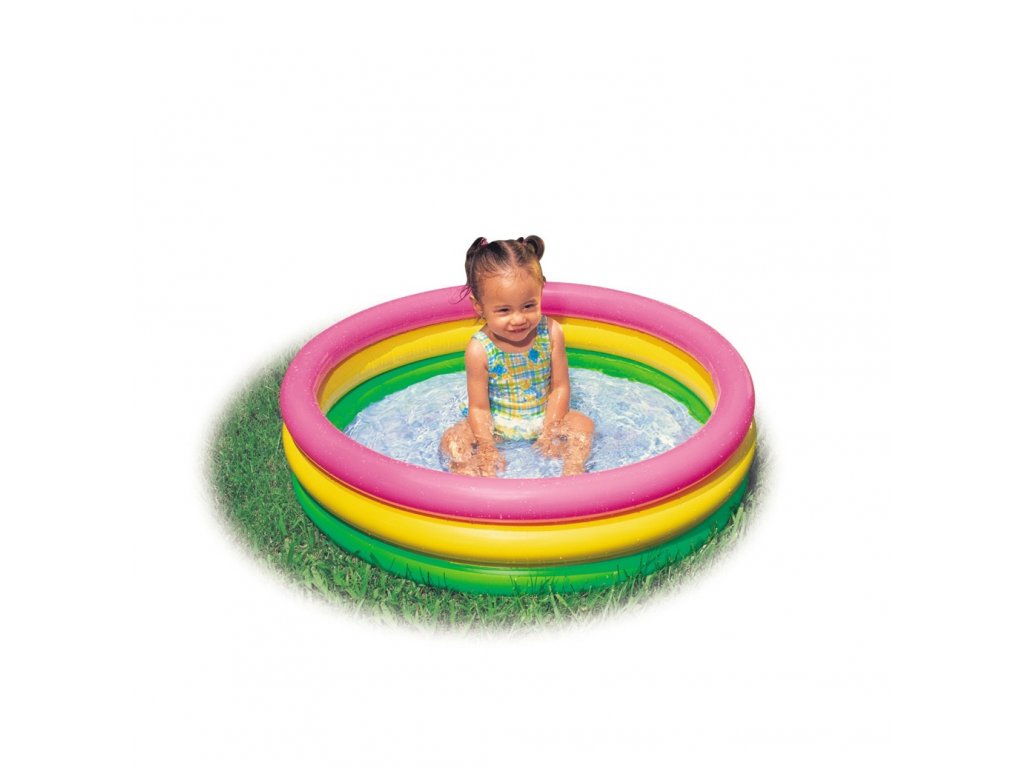 Intex bazén barevný 3 kruhový, 86x25cm