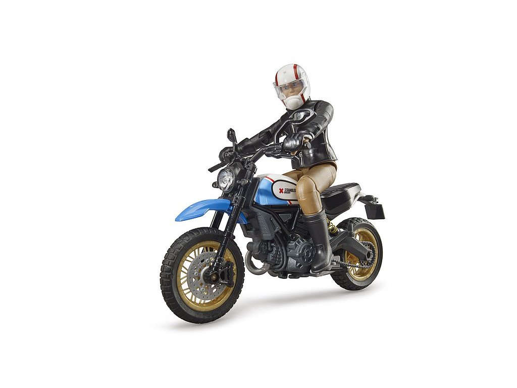 BRUDER 63051 Figurka + motorka Ducati Scrambler Desert Sled