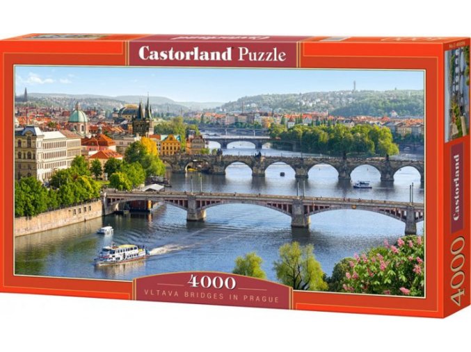 Puzzle 4000 dílků. Praha, mosty přes Vltavu