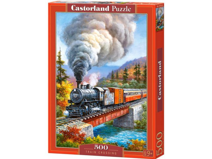 Puzzle 500 dílků - Vlak přejíždějící řeku