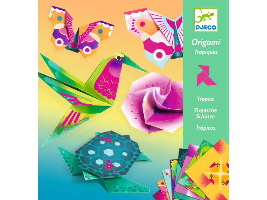 DJ08754 djeco origami neonove tropy