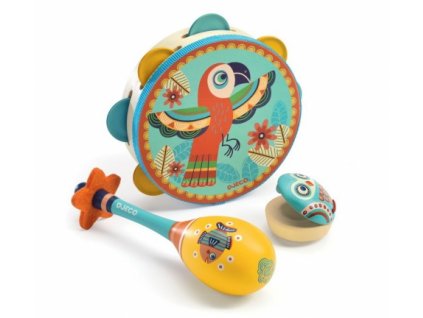 Djeco | Animambo set 3 dřevěných hudebních nástrojů